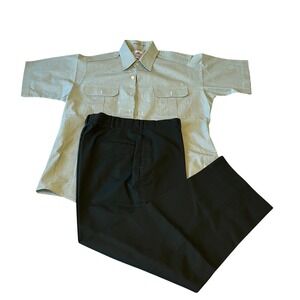 DSCP Garrison Collection Mens Short Sleeve‎ Shirt & Pant Army Green SET